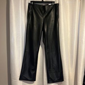 Zara Black Faux Leather Leggings
